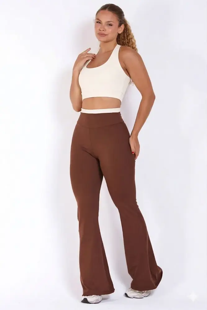 Conjunto Poliamida Calça Flare + Frente Única BicolorCor — foto 1