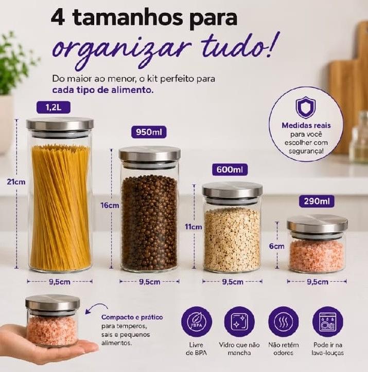 Conjunto de potes Belovidro — foto 1